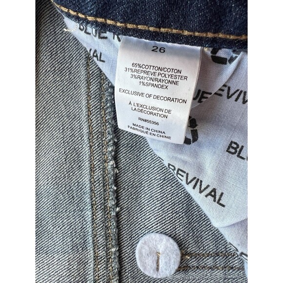 Blue Revival Hailey Starry Night Recycled Mid Rise Ankle Jeans Size 26" NWT - Picture 7 of 10